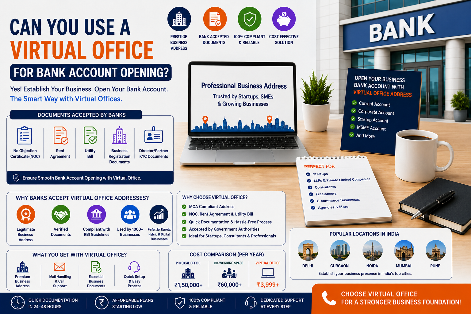 virtual office for bank account