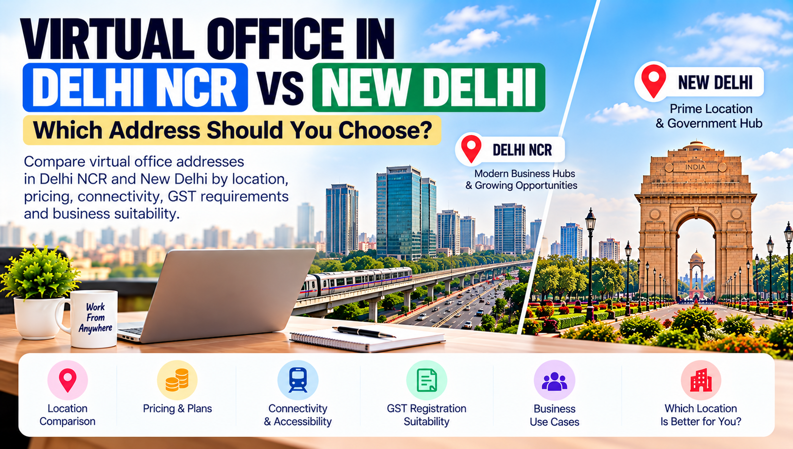 Virtual Office in Delhi NCR vs New Delhi: Which Address Should You Choose?